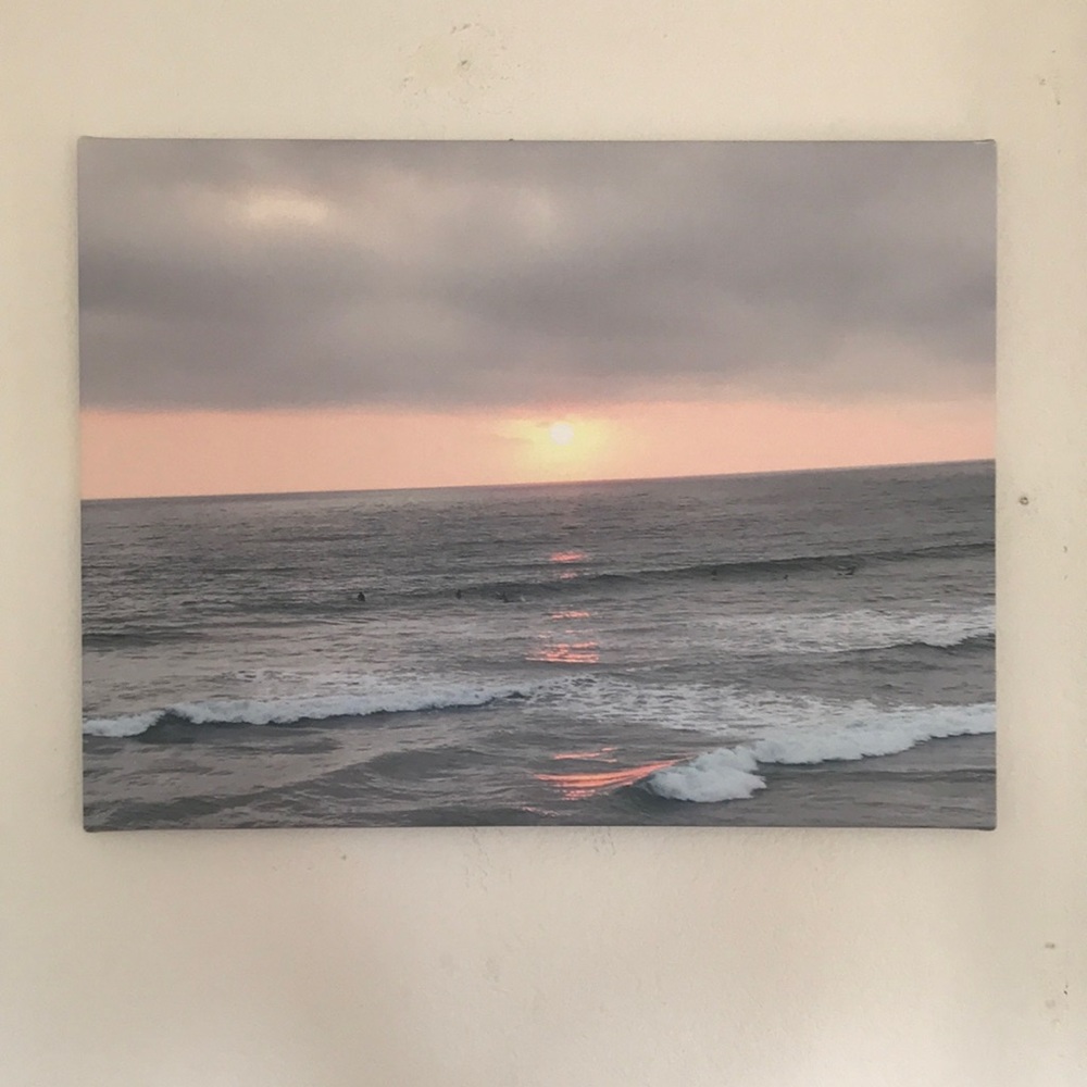 CANVAS PICTURE FROM MY PERSONAL PHOTO GALLERY 18x24 BEAUTIFUL BEACH SUNSET